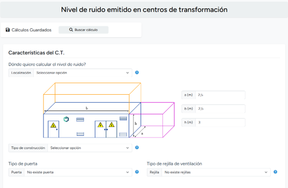 Formulario de características del centro de transformación